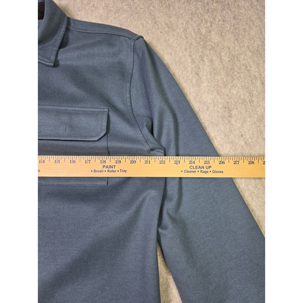 BYLT Utility Premium Basics Men's light Blue Button Down Shirt Jacket Shacket L - Picture 7 of 10